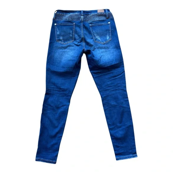 Judy Blue Women 9/29 Jeans Skinny Fit Style JB8469 Distressed Moto Denim Grunge - Picture 3 of 16